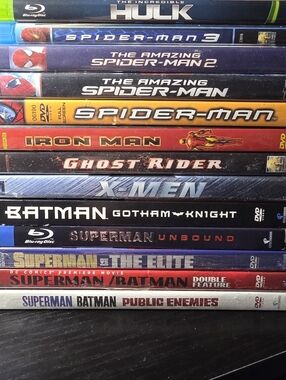 13 Superhero DVD Lot Superman Batman Hulk Spider-Man Ghost Rider Marvel DC
